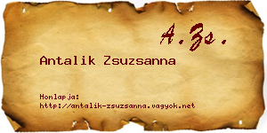 Antalik Zsuzsanna névjegykártya